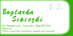 boglarka sipiczki business card